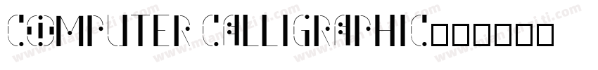 computer calligraphic字体转换